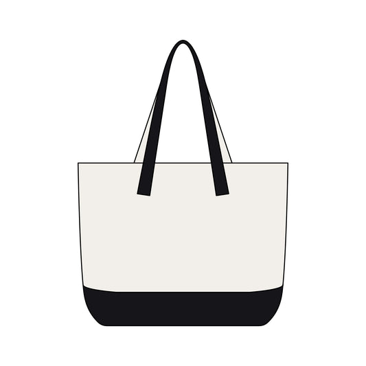 Oakland Strokes Canvas Zippered Tote Bag - Personalizable