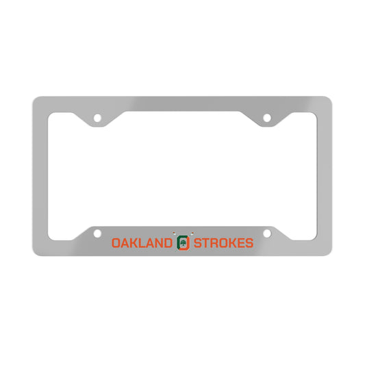 Grey Metal License Plate Frame